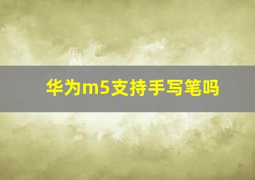 华为m5支持手写笔吗