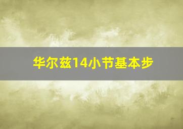 华尔兹14小节基本步