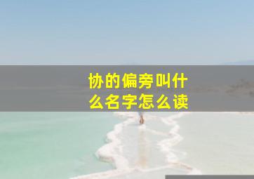 协的偏旁叫什么名字怎么读