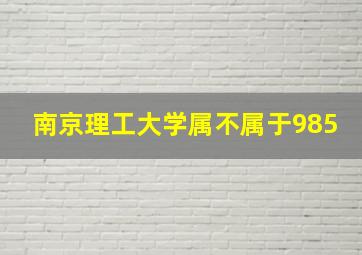 南京理工大学属不属于985