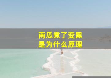 南瓜煮了变黑是为什么原理