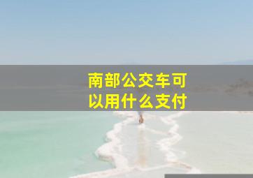 南部公交车可以用什么支付