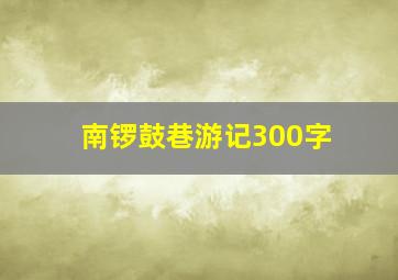 南锣鼓巷游记300字