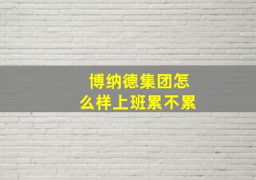 博纳德集团怎么样上班累不累