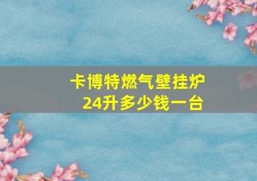 卡博特燃气壁挂炉24升多少钱一台