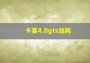 卡宴4.8gts油耗