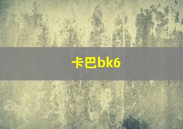 卡巴bk6