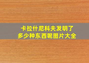 卡拉什尼科夫发明了多少种东西呢图片大全