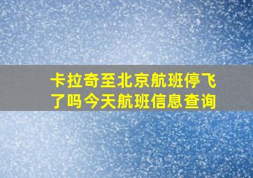 卡拉奇至北京航班停飞了吗今天航班信息查询