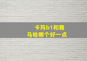 卡玛b1和雅马哈哪个好一点