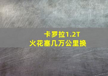 卡罗拉1.2T火花塞几万公里换