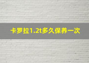 卡罗拉1.2t多久保养一次