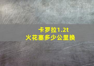 卡罗拉1.2t火花塞多少公里换