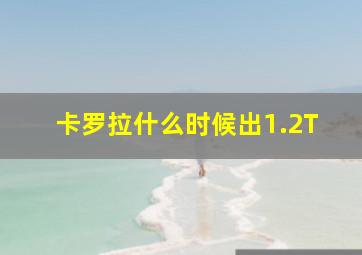 卡罗拉什么时候出1.2T