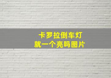 卡罗拉倒车灯就一个亮吗图片