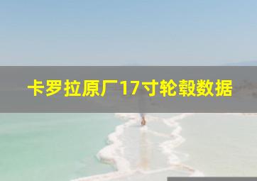 卡罗拉原厂17寸轮毂数据