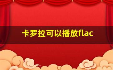 卡罗拉可以播放flac