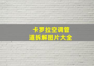 卡罗拉空调管道拆解图片大全