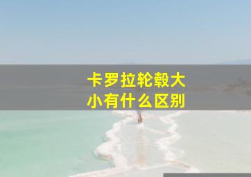 卡罗拉轮毂大小有什么区别