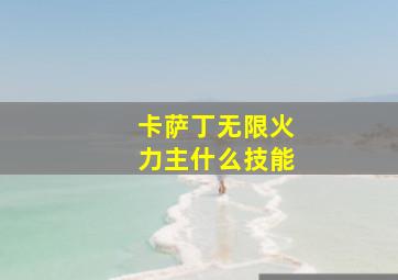 卡萨丁无限火力主什么技能