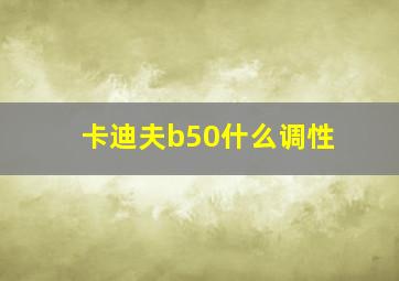 卡迪夫b50什么调性