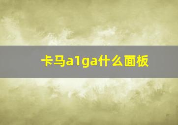 卡马a1ga什么面板