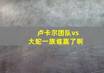 卢卡尔团队vs大蛇一族谁赢了啊