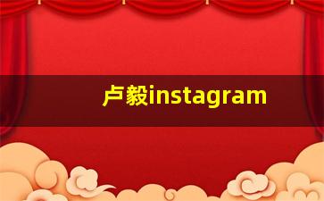 卢毅instagram