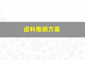 卤料推销方案