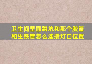 卫生间里面蹲坑和那个胶管和生铁管怎么连接灯口位置