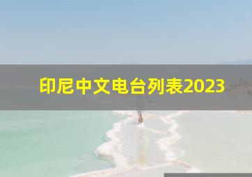 印尼中文电台列表2023