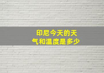 印尼今天的天气和温度是多少