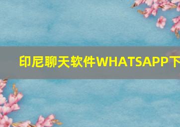 印尼聊天软件WHATSAPP下载