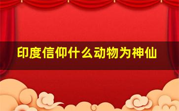 印度信仰什么动物为神仙