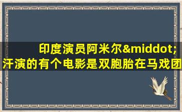 印度演员阿米尔·汗演的有个电影是双胞胎在马戏团