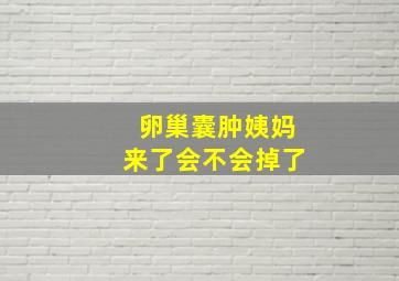 卵巢囊肿姨妈来了会不会掉了