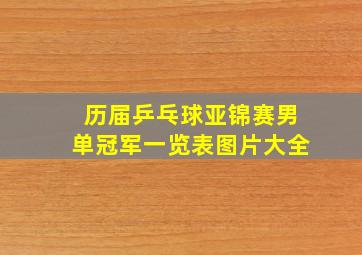 历届乒乓球亚锦赛男单冠军一览表图片大全