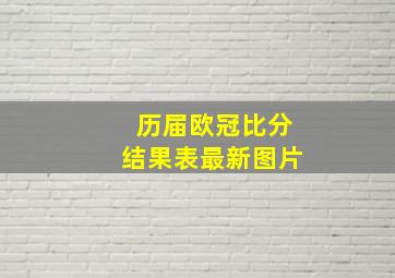 历届欧冠比分结果表最新图片