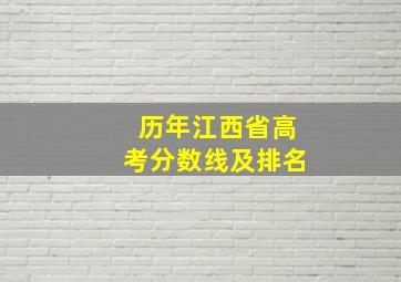 历年江西省高考分数线及排名