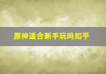 原神适合新手玩吗知乎