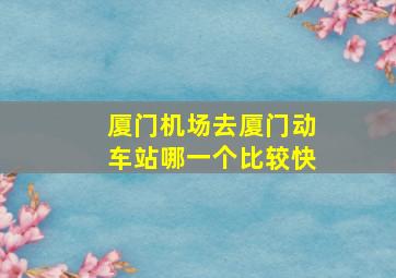 厦门机场去厦门动车站哪一个比较快