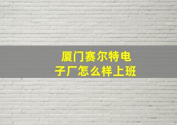 厦门赛尔特电子厂怎么样上班