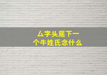 厶字头底下一个牛姓氏念什么