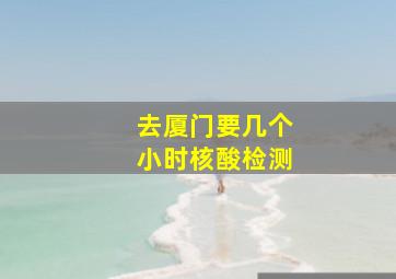 去厦门要几个小时核酸检测