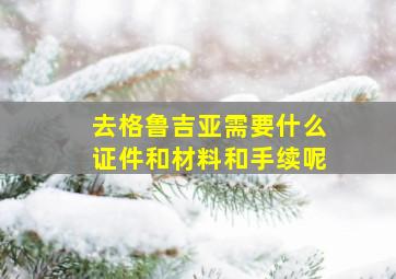 去格鲁吉亚需要什么证件和材料和手续呢