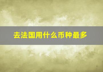 去法国用什么币种最多