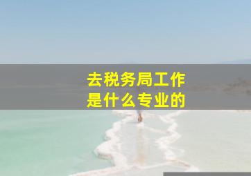 去税务局工作是什么专业的