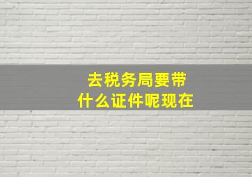 去税务局要带什么证件呢现在