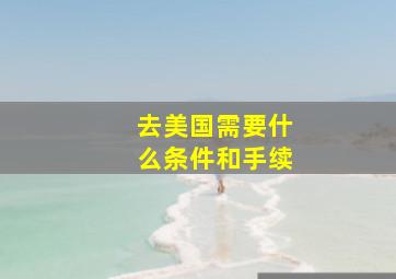 去美国需要什么条件和手续