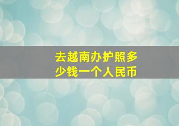 去越南办护照多少钱一个人民币